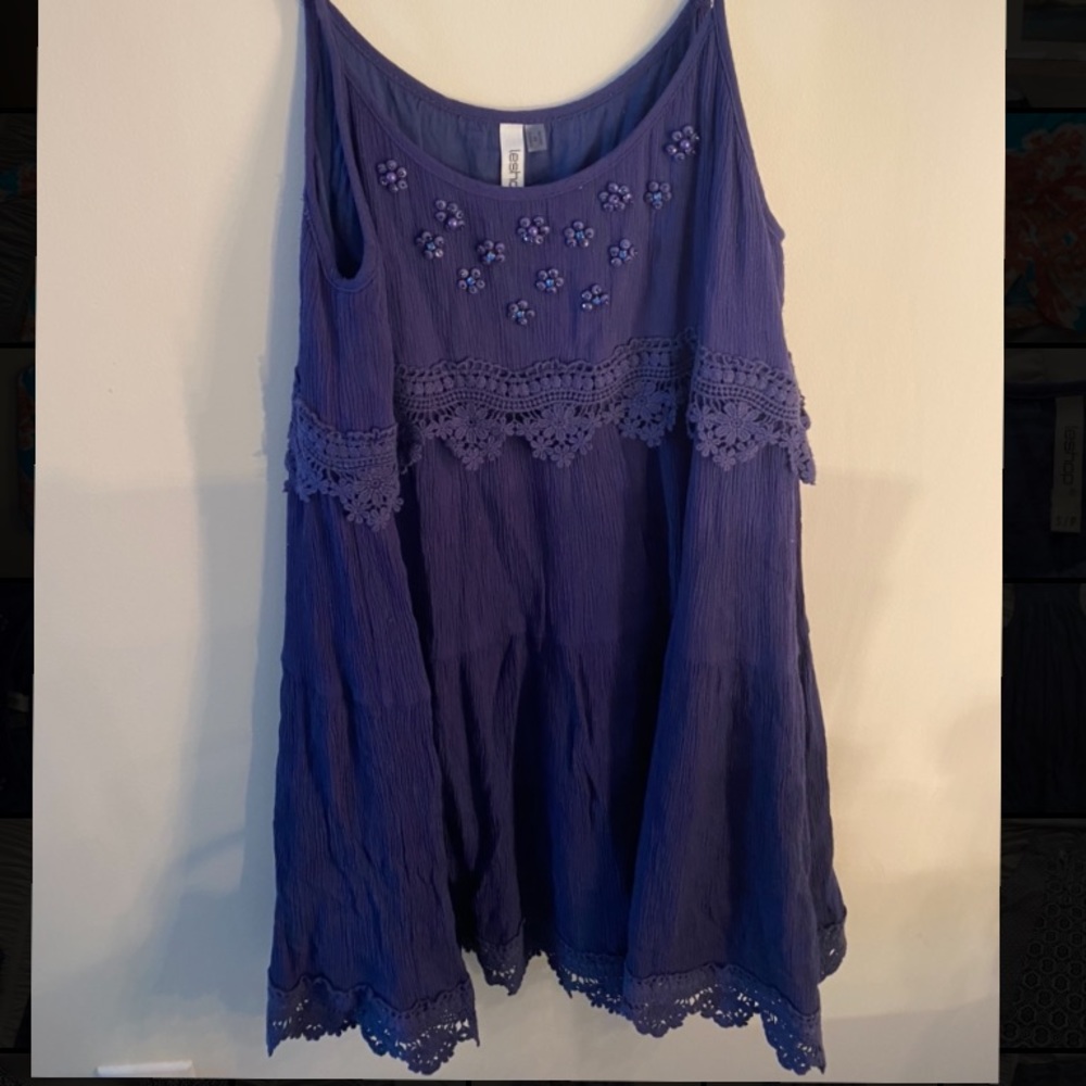Sleeveless Navy Blue Dress
